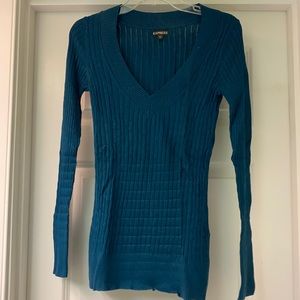 Beautiful teal Express sweater
